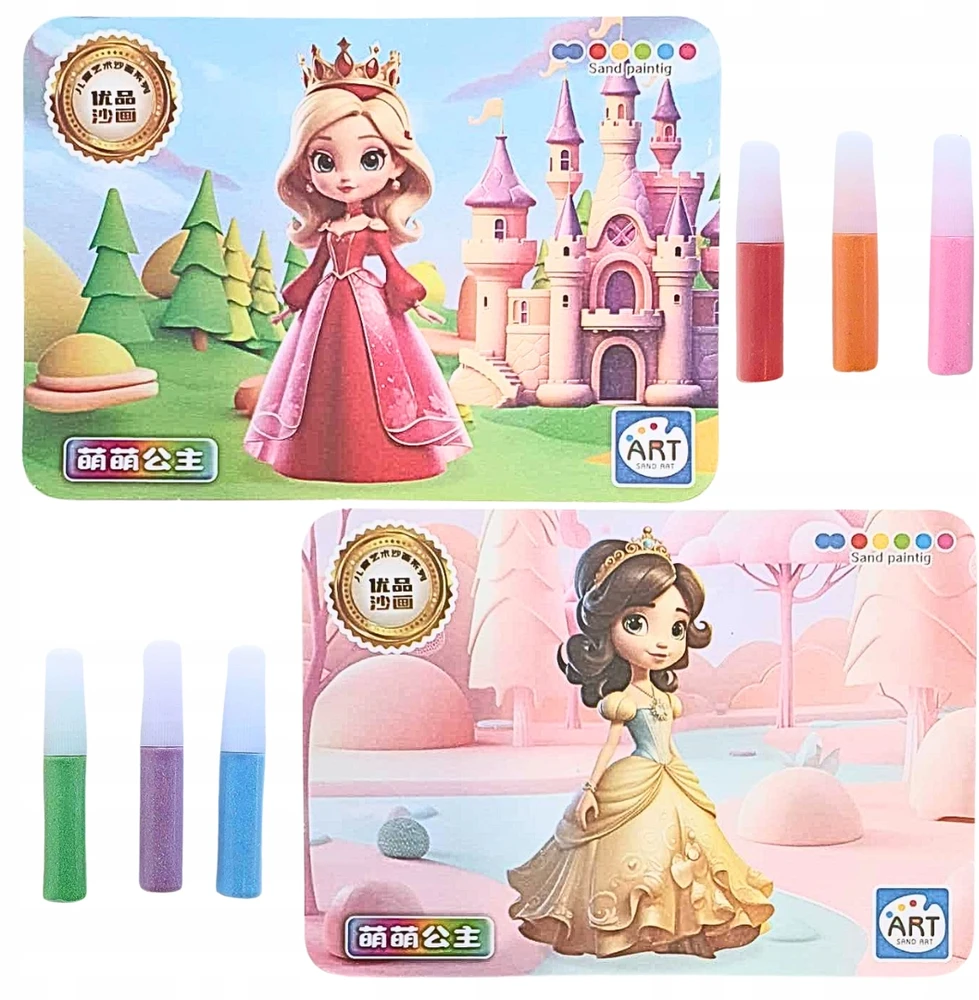 DK Meninis rinkinys DAŽYMAS SU GLITTER SAND 3D princesės efektu