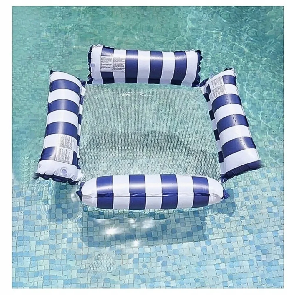 DK PLAUKIMO KĖDĖ HAMMOCK WATER KĖDĖ SU TINKLU Tamsiai mėlyna