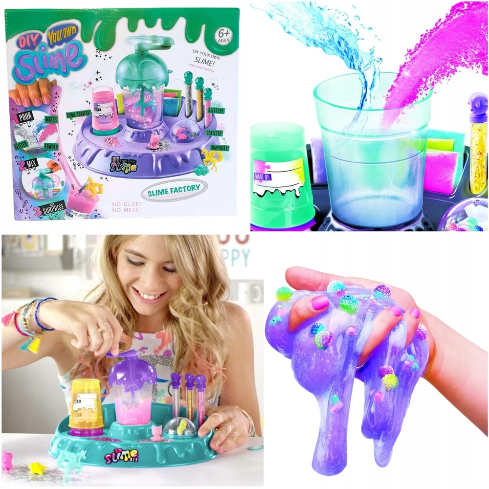 DK SLIME LABORATORY Slime Factory LARGE GLUTE SET Glitter Confetti XL