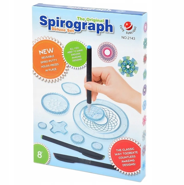 DK Spirografo mokomasis rinkinys piešimui su žymekliais - linksmas ir mokomasis rinkinys