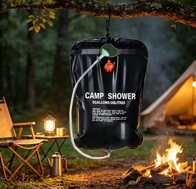 DKM TURISTINIS KEMPINGAS DUŠAS SOLAR BAG 20L KEMPINGAS KEMPINGO KELIONĖ