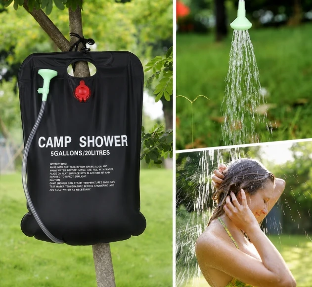 DKM TURISTINIS KEMPINGAS DUŠAS SOLAR BAG 20L KEMPINGAS KEMPINGO KELIONĖ