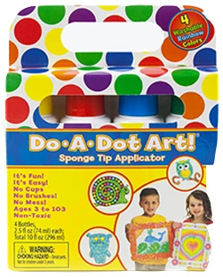 Do-A-Dot Art Duże Flamastry Kropkowe. Podstawowe Kolory. 4 vnt