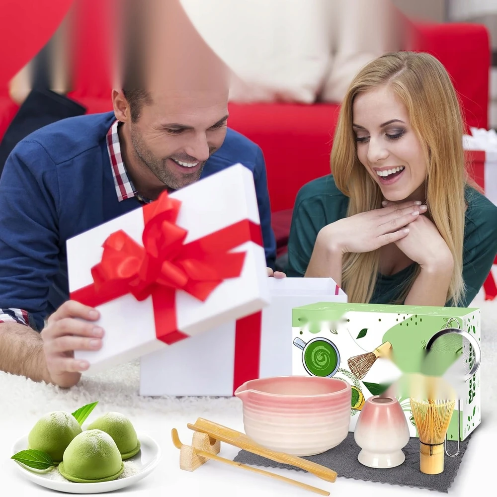 DO MATCHA RINKINYS 8 DALIES JAPONIŠKIO CEREMONINIO KERAMINIS DUBULAS