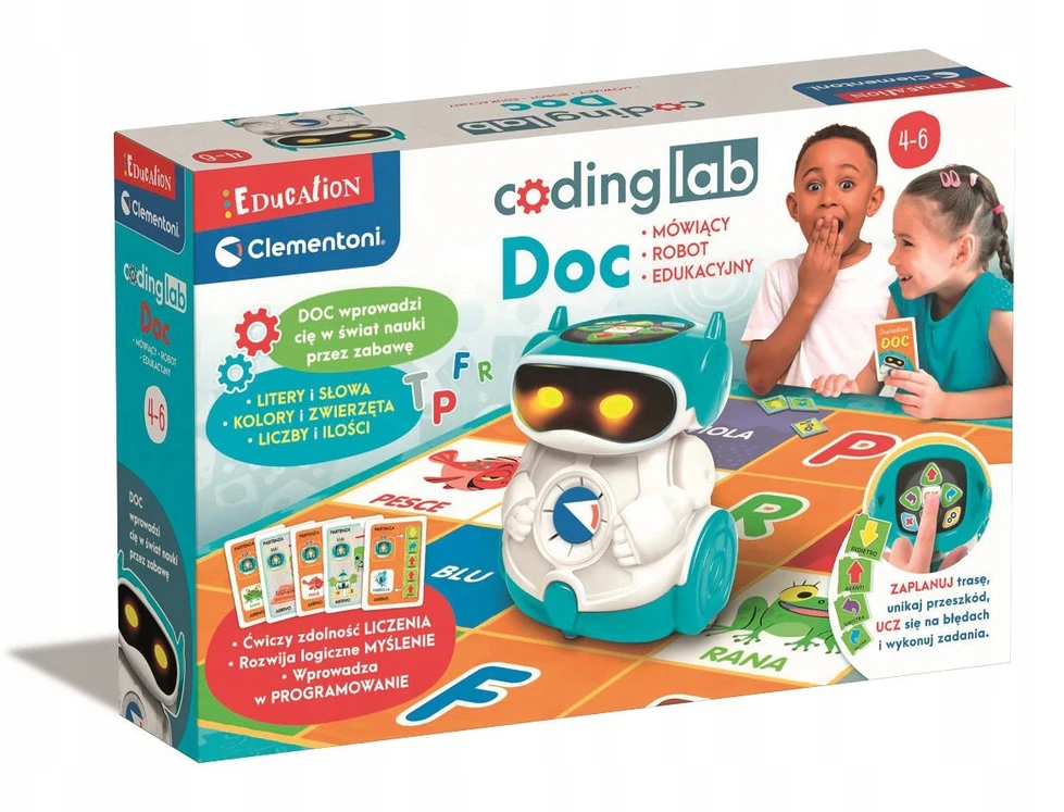 DOC - mokomasis robotas, skirtas mokytis programuoti - Clementoni 50730