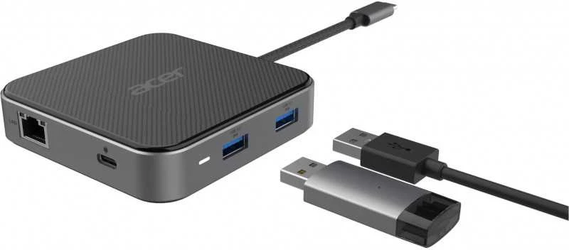 Acer 7-in-1 USB Type-C dokas | Ethernet LAN (RJ-45) jungtys 1 | DisplayPorts kiekis 1 | HDMI jungtys kiekis 1
