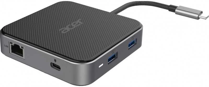 Acer 7-in-1 USB Type-C dokas | Ethernet LAN (RJ-45) jungtys 1 | DisplayPorts kiekis 1 | HDMI jungtys kiekis 1