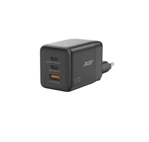 Acer | 100 W GaN įkroviklis, 2 x USB-C + 1 x USB-A jungtys