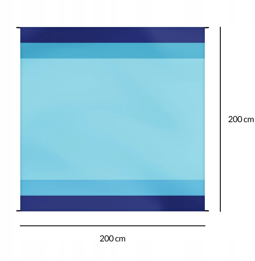Domarex Vandeniui atspari TURISTINĖ PAPLŪDŽIO KILMĖ 200x200 CM SULANKSTAMAS LENGVAS + DĖKLAS