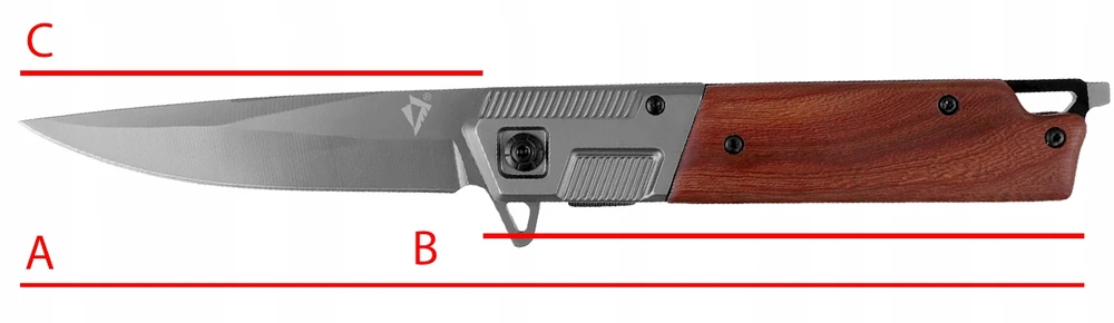 Dominator Uc Dominator Urban Combat Sulankstomas medžioklės peilis, ašmenys 8 cm, pilkas/medinis