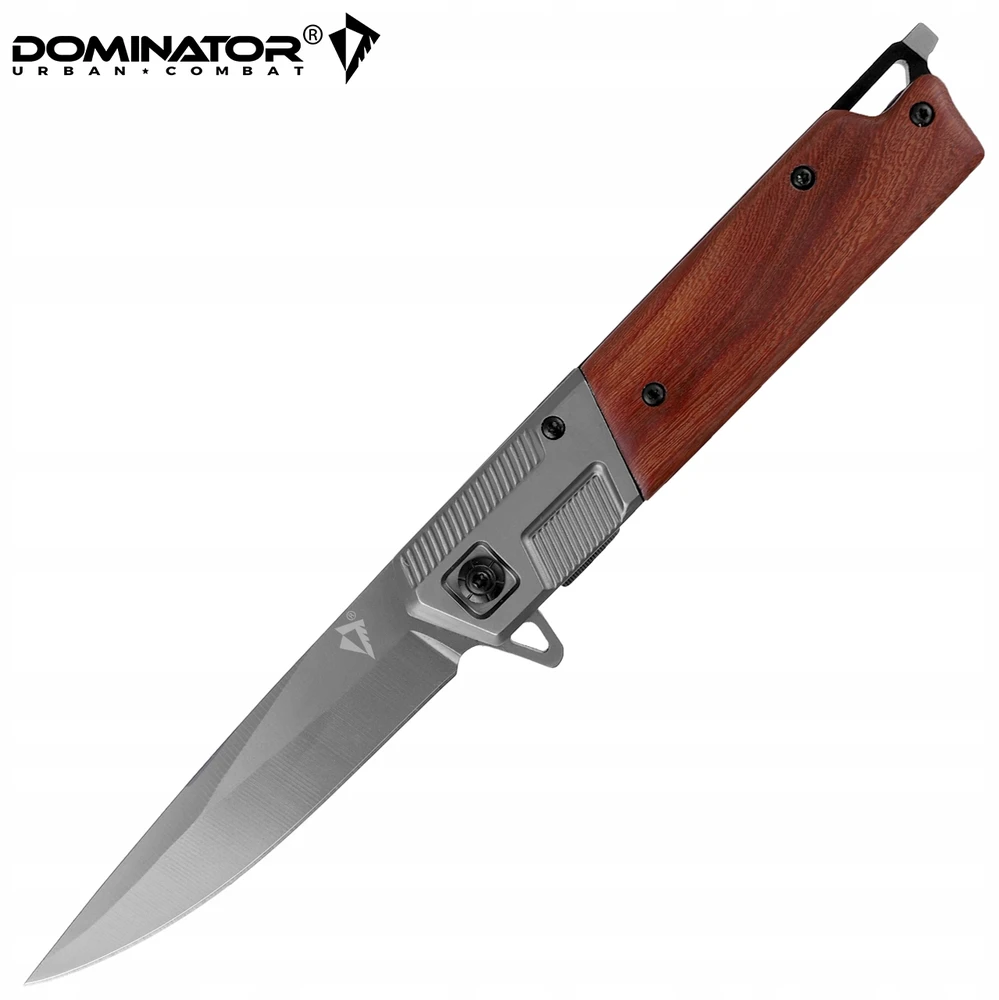 Dominator Uc Dominator Urban Combat Sulankstomas medžioklės peilis, ašmenys 8 cm, pilkas/medinis
