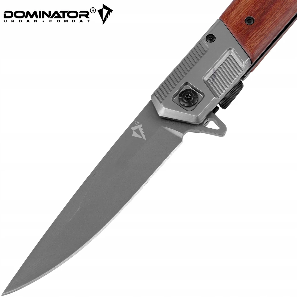Dominator Uc Dominator Urban Combat Sulankstomas medžioklės peilis, ašmenys 8 cm, pilkas/medinis
