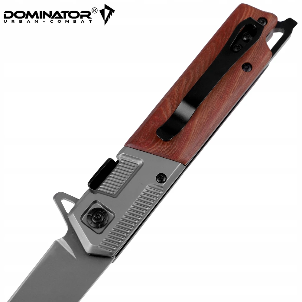 Dominator Uc Dominator Urban Combat Sulankstomas medžioklės peilis, ašmenys 8 cm, pilkas/medinis