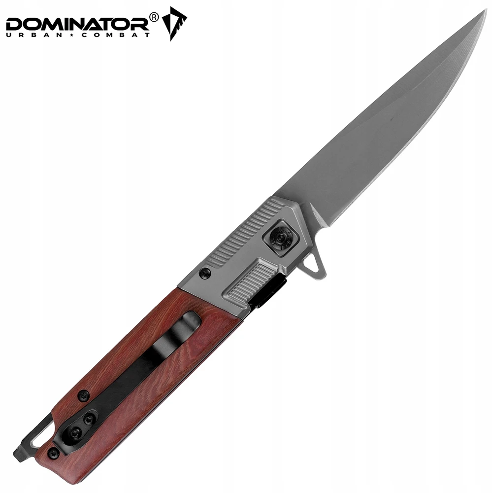 Dominator Uc Dominator Urban Combat Sulankstomas medžioklės peilis, ašmenys 8 cm, pilkas/medinis