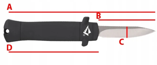 Dominator Uc Raktų pakabukas-peilis Dominator Urban Combat, juodas