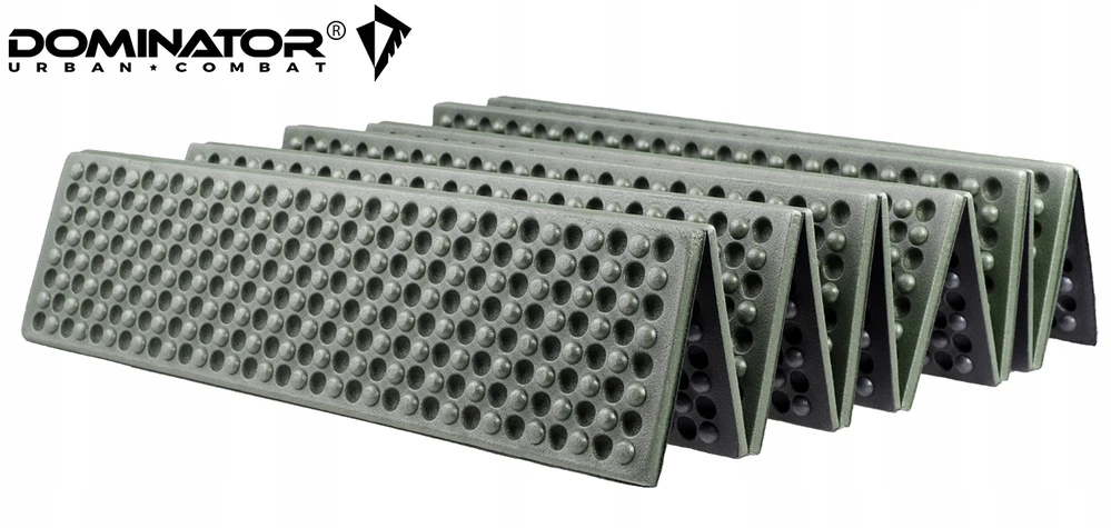 Dominator Uc Sulankstomas kilimėlis turistinis lovatiesis 180x59x2 miegojimui stovyklavietėje DOMINATOR olive