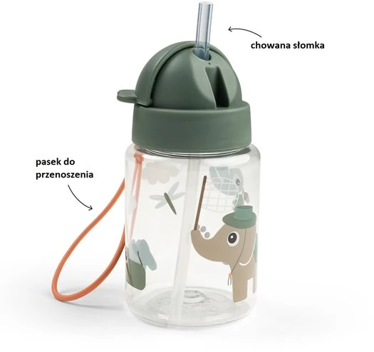 Done by Deer Baby Bottle 280 ml Tiny Trails Žalias