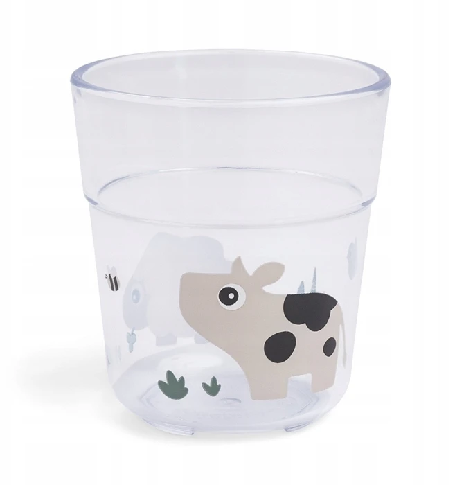 Done by Deer vaikiška stiklinė Glass L Tiny farm Sand (180 ml)