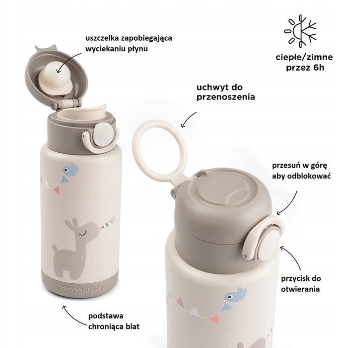Done By Deer Deer Thermal Bottle 340 ml švenčių smėlio