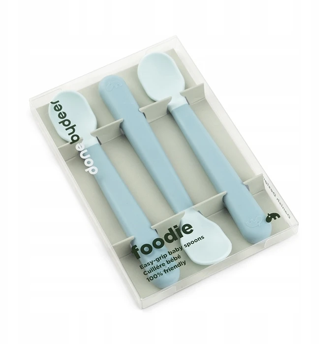 Done By Deer Gamintojas Deer Kūdikių šaukštai Lengvai sugriebiami 3 vnt. Foodie Mėlyna
