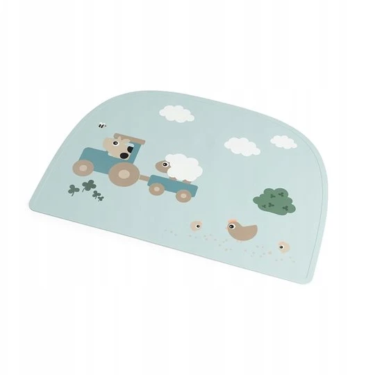 Done By Deer Padarė Deer Silicone Table Pad Tiny Farm Mėlyna