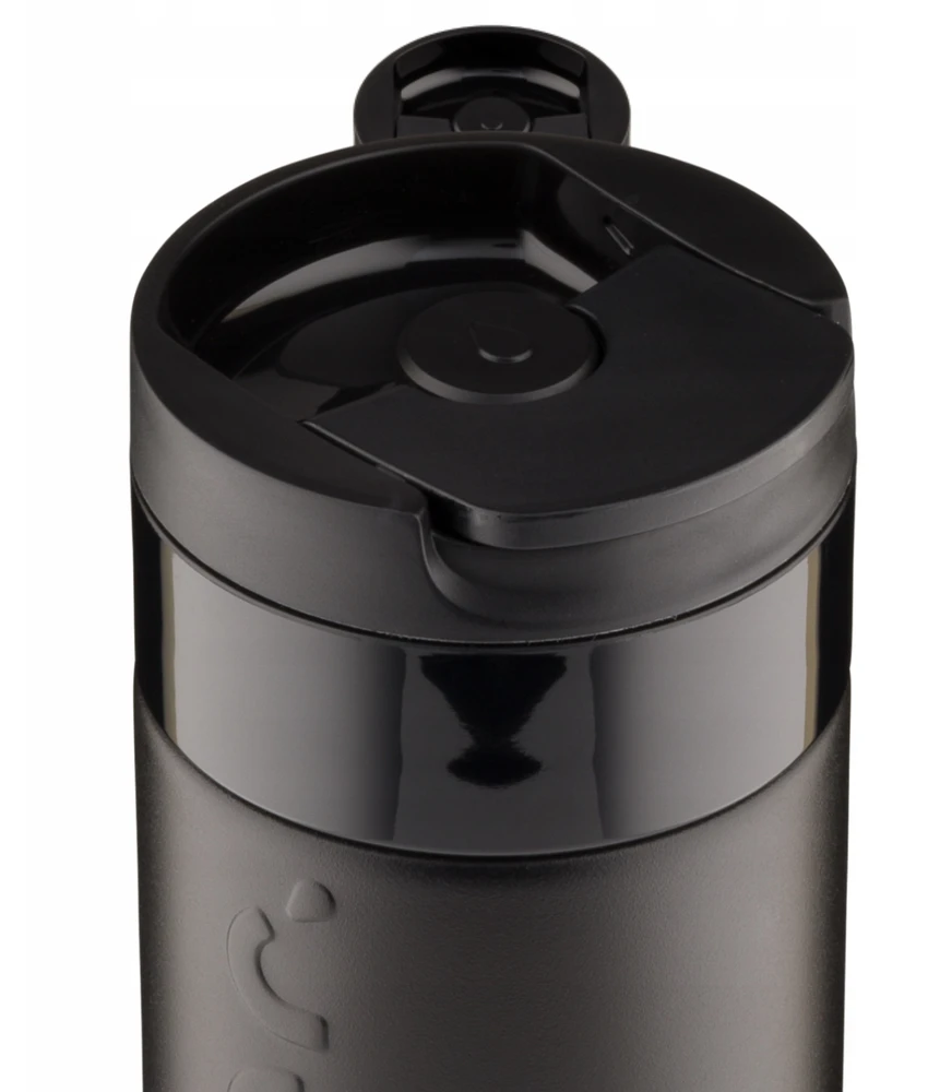 Dopper Travel Mug 300ml Blazing Juodas šiltas šaltas gazuotas