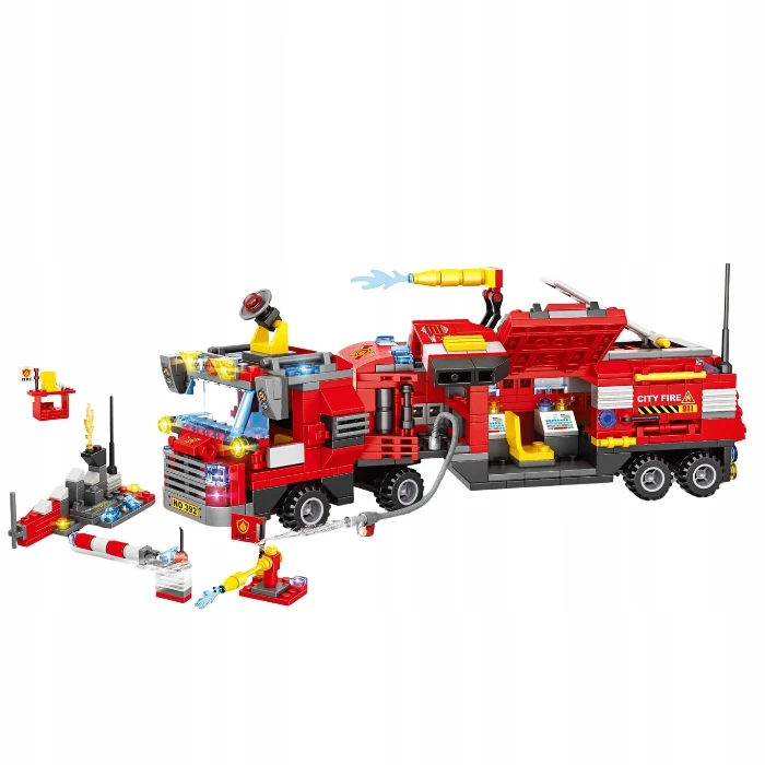 Doris Konstrukcinių blokelių rinkinys FIRE BRITAIN FIRE TRUCK FIRE STATION dėkle