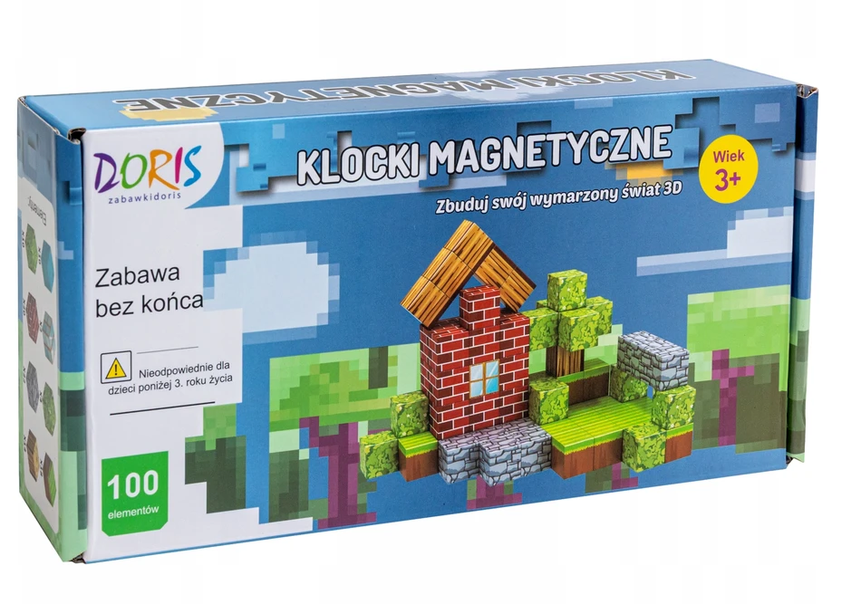 Doris Magnetiniai blokeliai Pixel Cubes Cubes Pixels XXL rinkinys 100 vnt.