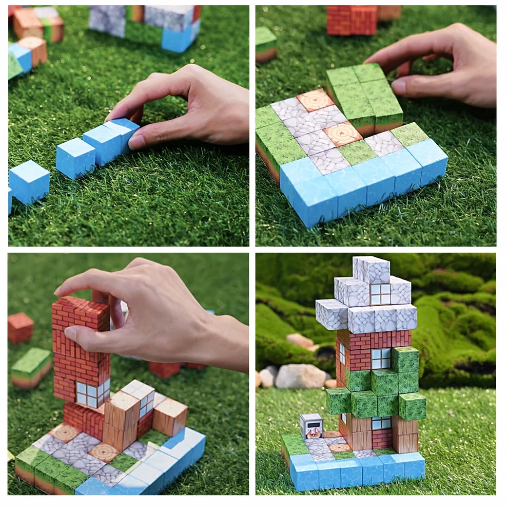 Doris Magnetiniai blokeliai Pixel Cubes Cubes Pixels XXL rinkinys 100 vnt.