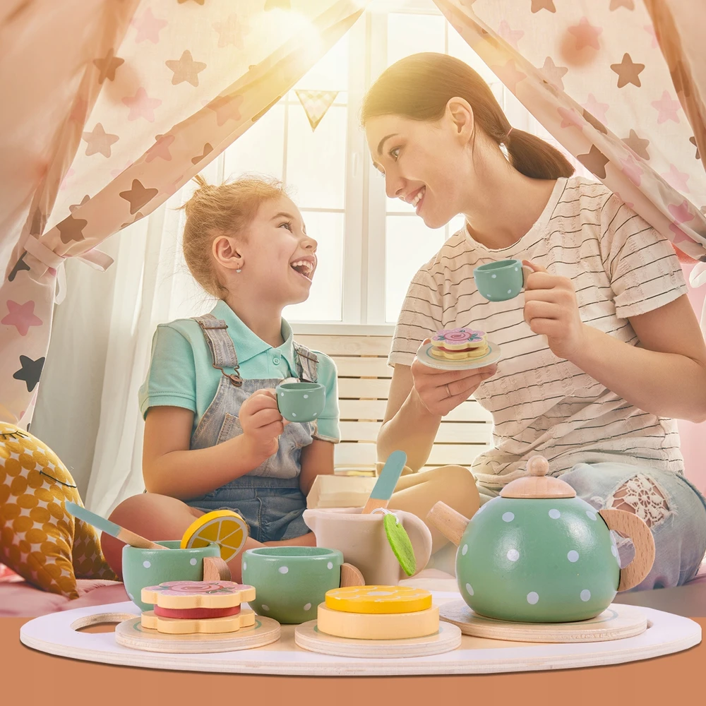 Doris MEDINIS PLAY ARBATOS RINKINYS VAIKAMS, Arbatinukas, Arbatinukas, Aptarnavimo padėklas