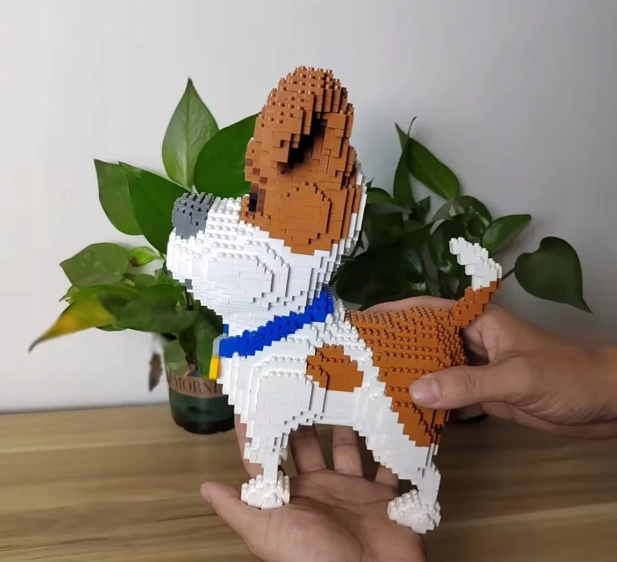 Doris MINI BRICKS modelio šuns figūrėlė Reksio statybos konstrukcija 1937m