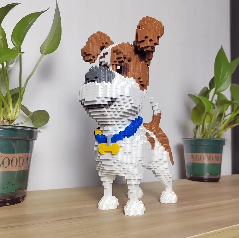Doris MINI BRICKS modelio šuns figūrėlė Reksio statybos konstrukcija 1937m