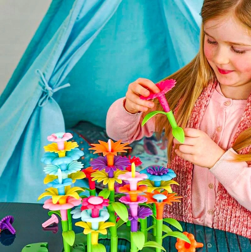 Doris Mokomoji kūrybinė kaladėlė Gėlės Garden XXL RINKINYS Vaikams Dovana