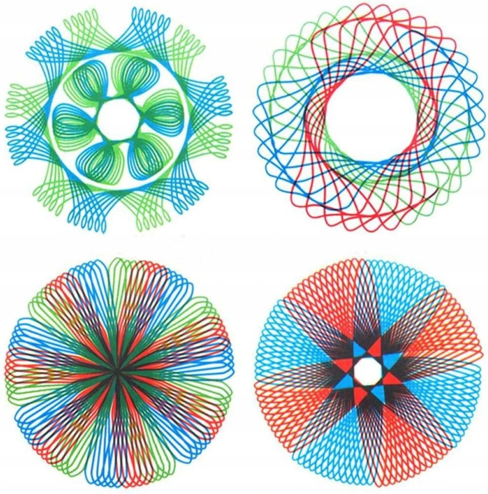 Doris SPIROGRAFIJŲ PIEŠINIMO RINKINYS VAIKAMS, 3D LAIKOMASIS ŽAISLAS, 22 Vnt.