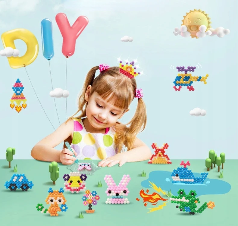 Doris Vandens karoliukai rinkinys su pakabukais 1000 vnt. - kūrybiškas Diy žaislas vaikams