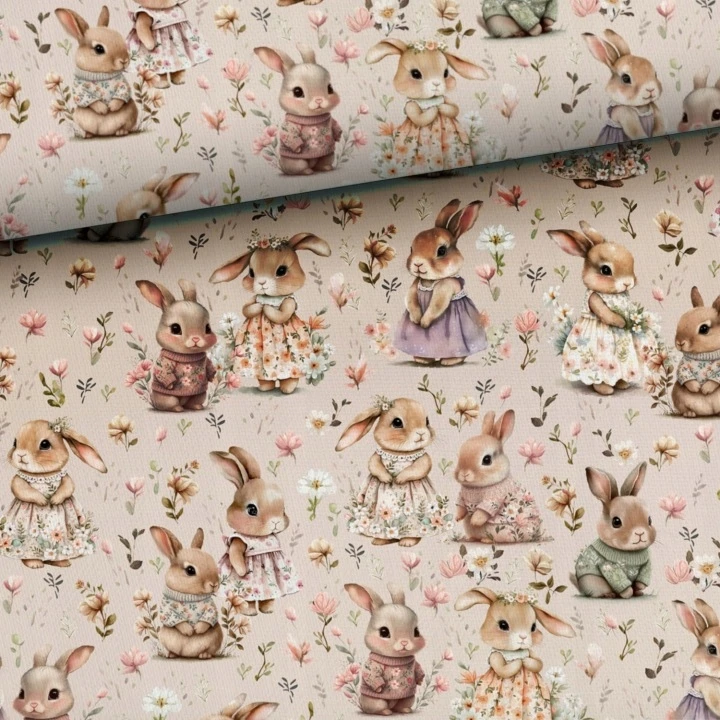 Dot And Panda Ochraniacz do łóżeczka 30x180 KRÓLICZKI Medvilnė Premium MINKY Velvet