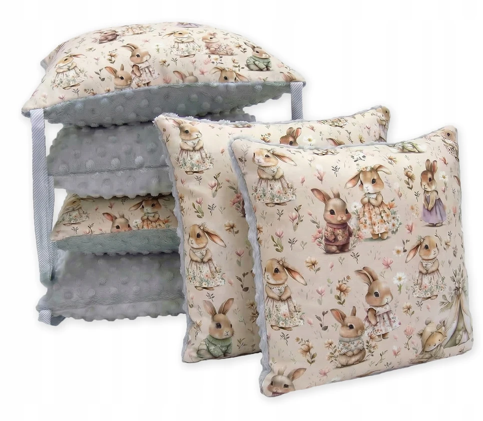 Dot And Panda OCHRANIACZ DO ŁÓŻECZKA KRÓLICZKI 180 Poduszki MINKY Velvet MODUŁOWY PREMIUM