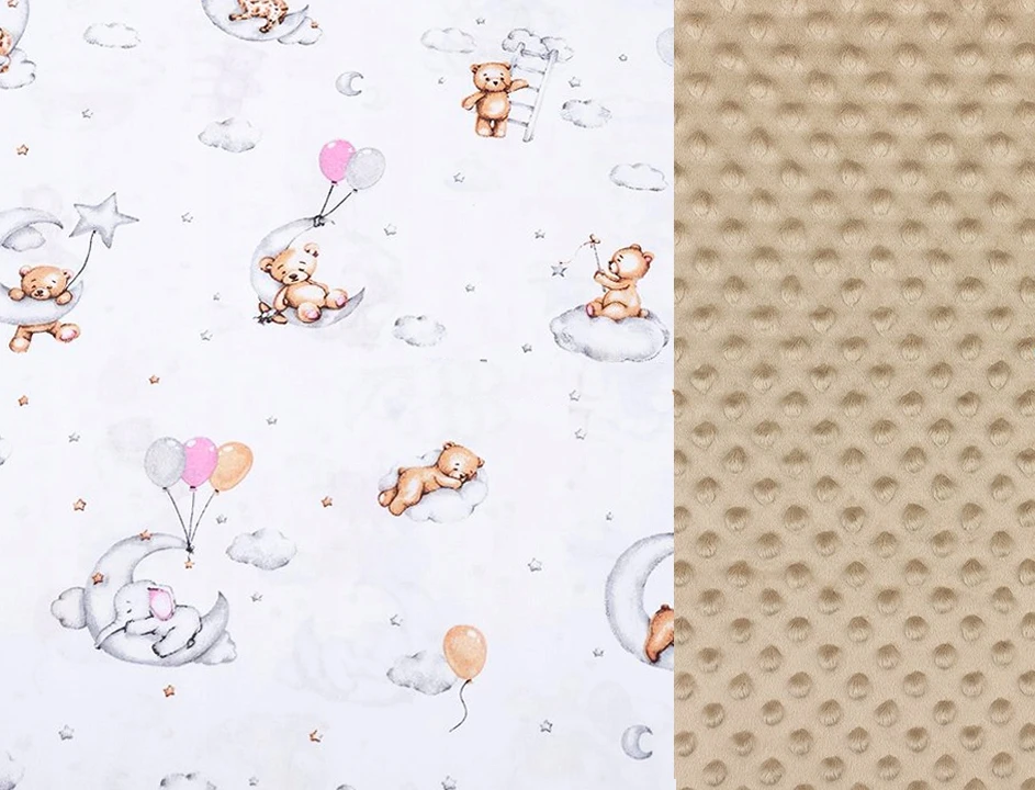Dot And Panda Ochraniacz NA BARIERKĘ do łóżeczka MISIE NA KSIEŻYCU 60 cm MINKY + NEMOKAMAI