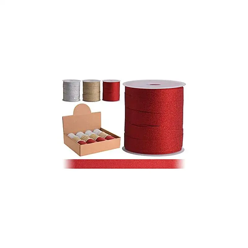 Mondex Dovanų pakavimo juostelė GLITTER, 3 spalvos, 10 cm