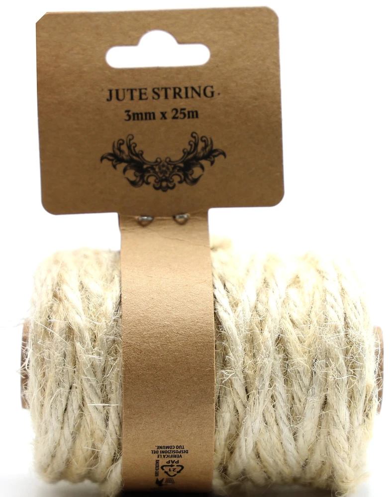 Party Deco Gift wrapping tape Natural. 0.1 cm x 2500 cm
