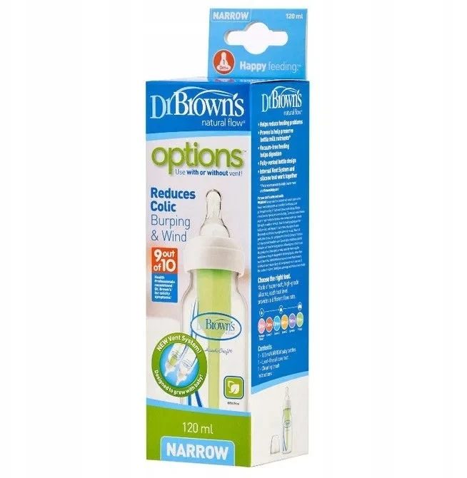 Dr Brown's Anti-colic buteliukas 120 ml OPTIONS PLUS standartinis