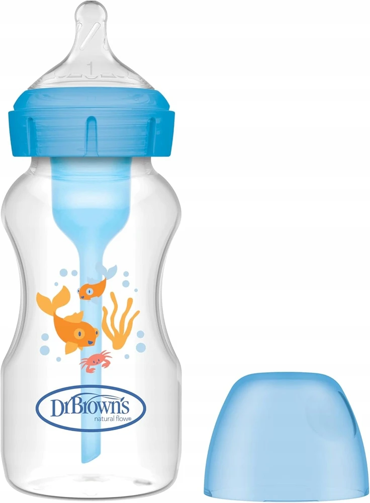 Dr. Brown's kūdikių buteliukas PP mėlynas 240ml 1vnt
