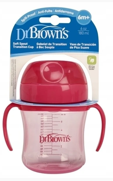DR.BROWN'S "Dr. Bronw`s" minkštas snapelis pereinamajam puodeliui +6m 180ml