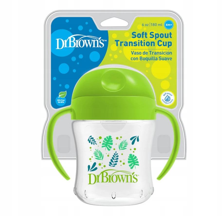 DR.BROWN'S "Dr. Bronw`s" minkštas snapelis pereinamajam puodeliui +6m 180ml