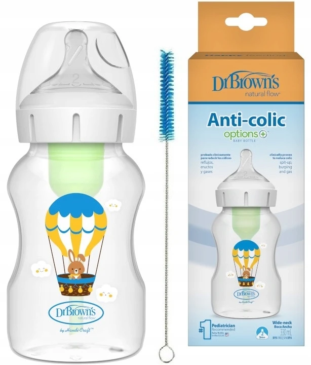 DR. BROWN'S Buteliukas Options+ plačiu kakleliu 330ml, BALLOON