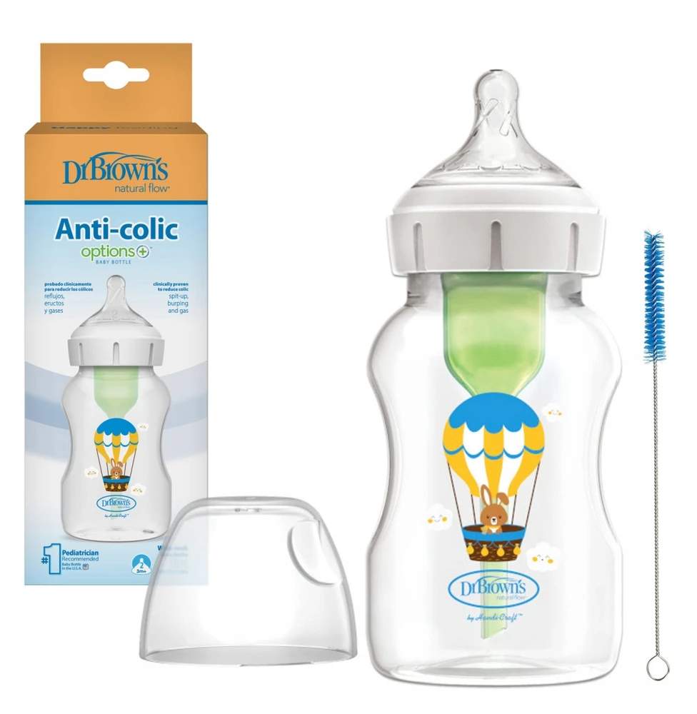 DR. BROWN'S Buteliukas Options+ plačiu kakleliu 330ml, BALLOON