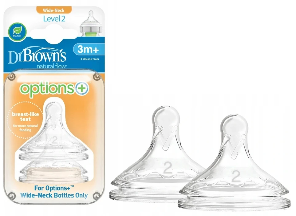 DR BROWN'S OPTIONS+ čiulptukai, bet. Plotis 3 m + 2 vnt NAUJIENA