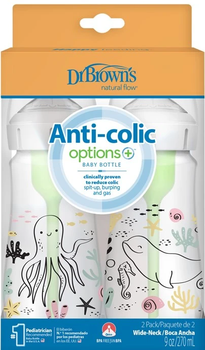 Dr Brown's Options Ocean buteliukas nuo pilvo dieglių 270 ml 2 vnt wb92028