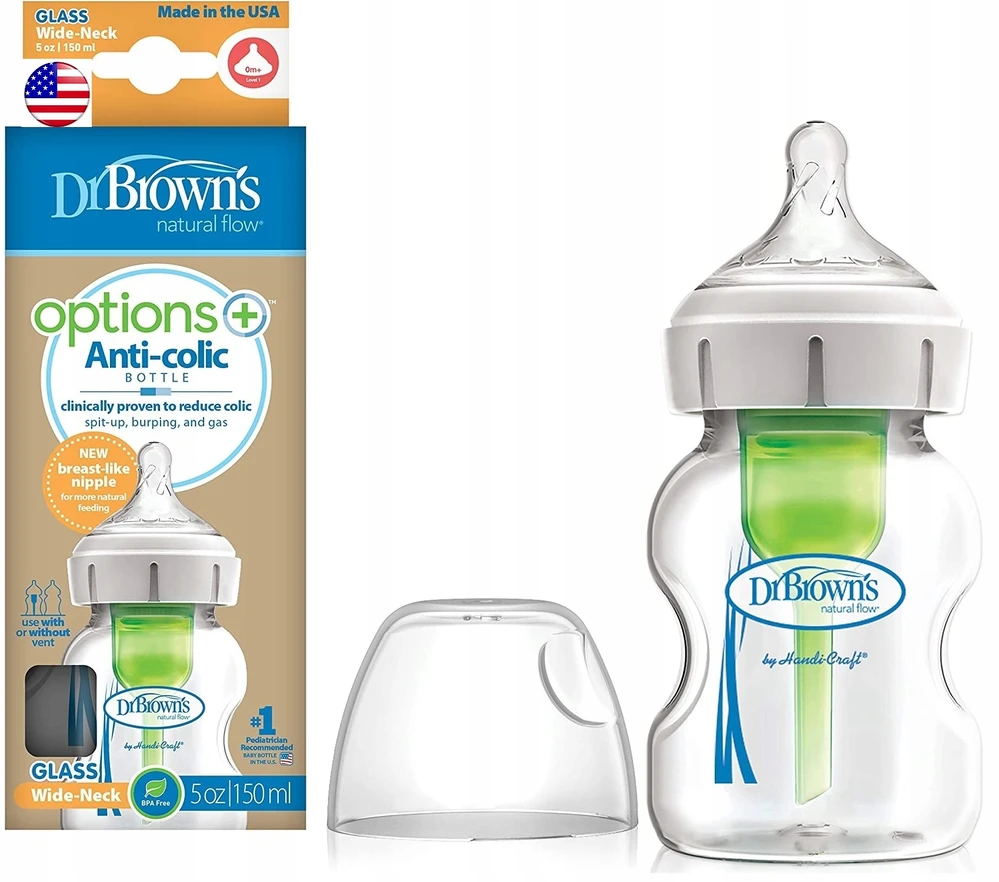 Dr. Browns Crystal Wide Mouth Bottle buteliukas 150 ml