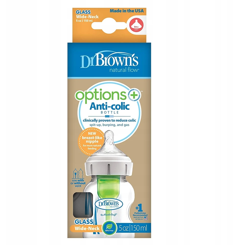Dr. Browns Crystal Wide Mouth Bottle buteliukas 150 ml